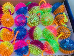 Led Oplichten Ballen Met Touwpunt Springkussen Bulk Multicolor Rubber Blowfish Ballen Voor Party Volwassenen Afwikkelen Sensorische Stress - Product Image 6