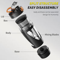 Shaker à protéines électrique professionnel 700 ml, bouteille intelligente avec charge USB et fonction de jus, mini-blender anti-fuite