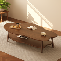 Table à thé en bois de style nordique moderne pour salon, petit appartement, nouvelle table à thé double pour salon, usage domestique