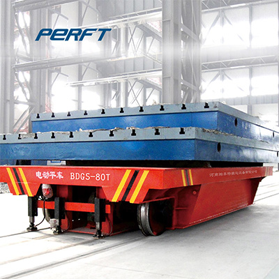 Электрический сверхмощный плоский Transfer Rail Cart для обработки грузов