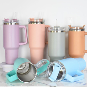 Ly giữ nhiệt chân không hai lớp tùy chỉnh bằng thép không gỉ 40oz có nắp và ống hút - Product Image 4