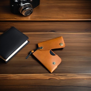 Boshiho Customized Minimalist Slim Wallet Credit Card Holder Gift Genuine Leather Credit Card Leather Wallet Slim Wallet <b>Purse</b> - Product Image 6