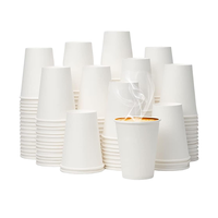 Gobelet en papier à paroi simple personnalisé avec logo imprimé CMJN/7 couleurs, résistant à la chaleur, compatible micro-ondes, de qualité alimentaire, pour boissons chaudes/froides