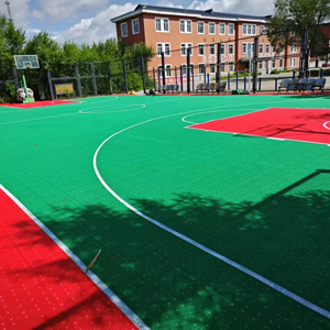 Dalles de sol suspendues antidérapantes HANLI pour extérieur, en PP, épaisseur 15 mm, écologiques, pour terrains de basketball et de badminton - Product Image 4