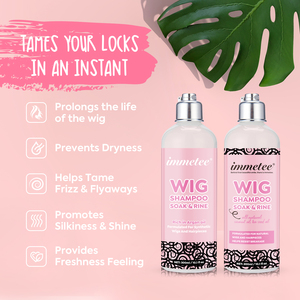 Shampooing Soin Perruques Beauté, Shampooing et Revitalisant pour Perruques Synthétiques à Tremper et Rincer - Product Image 3