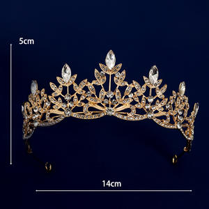 Copricapo sposa in lega di strass accessori per capelli per festa di compleanno performance <span class=keywords><strong>corona</strong></span> principessa <span class=keywords><strong>gioielli</strong></span> - Product Image 3