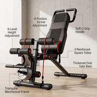 Banc de musculation réglable pour haltères, équipement de fitness multifonctionnel pour la maison, banc pliable pour haltères
