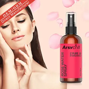 Atacado melhor preço puro orgânico rosa de água spray facial natural toner