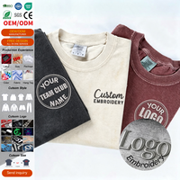 T-shirts en coton pour hommes de haute qualité, style luxe personnalisé, avec logo brodé, épaules tombantes, pour hommes