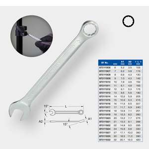 Brilliant Tools <b>Ring</b> open ended <b>spanner</b>, 30 mm - Product Image 3