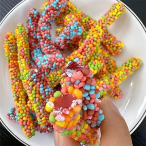 Caramelos <span class=keywords><strong>de</strong></span> Goma con Sabor a Frutas, Suaves y Masticables, en Forma <span class=keywords><strong>de</strong></span> Cuerda Arcoíris, Coloridos, Venta al por Mayor, Suministro <span class=keywords><strong>de</strong></span> Fábrica OEM - Product Image 2