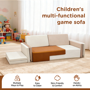 Детский модульный диван-кровать из 10 элементов, напольный диван, модульная мебель для детей и взрослых, игровой диван из пенопласта - Product Image 1