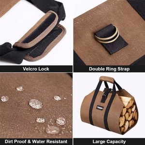 BSCI Authentic Factory Direct Sale Canvas <b>Log</b> <b>Carrier</b> Tote Organizer - Sturdy, Big, Waterproof Storage Bag for Firewood - Product Image 3