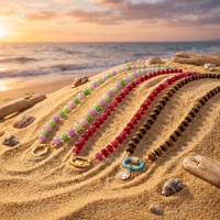Collier personnalisé en acier inoxydable 316L avec perles de pierres naturelles colorées, support de pendentif DIY, résistant à l'eau et inaltérable