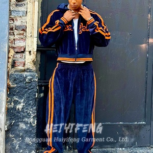 Vêtements personnalisés <span class=keywords><strong>de</strong></span> haute qualité, vêtements <span class=keywords><strong>de</strong></span> mode, <span class=keywords><strong>veste</strong></span> <span class=keywords><strong>en</strong></span> velours zippée et pantalon <span class=keywords><strong>en</strong></span> velours, jogging surdimensionné, survêtement <span class=keywords><strong>en</strong></span> velours décontracté - Product Image 2