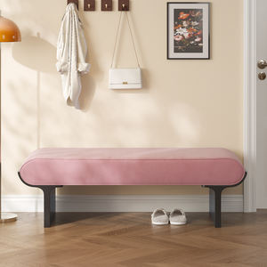 Pouf repose-pieds moderne en velours <span class=keywords><strong>de</strong></span> luxe pour la maison pour le salon chambre canapé changement <span class=keywords><strong>de</strong></span> chaussures dressing <span class=keywords><strong>lit</strong></span> <span class=keywords><strong>banc</strong></span> d'extrémité - Product Image 2