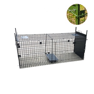 Cage <span class=keywords><strong>à</strong></span> chien pliable robuste, piège <span class=keywords><strong>à</strong></span> <span class=keywords><strong>loup</strong></span>, piège <span class=keywords><strong>à</strong></span> renard, grande cage <span class=keywords><strong>à</strong></span> chien pour la lutte contre les animaux - Product Image 4