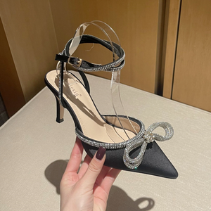 Estate elegante di alta tasso di riacquisto bling nude <span class=keywords><strong>tacchi</strong></span> a spillo a punta per le donne - Product Image 2