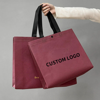Portefeuille portable en plastique PP non tissé, impression de logo personnalisé, sac mat, design d'emballage minimaliste, emballage d'objets personnels