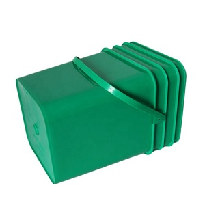 Hot sales square plastic bucket 20l plastic pails with lids and handles