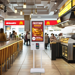 32 inch Wall Mount tự dịch vụ thực phẩm đặt hàng thanh toán kiốt với phần mềm đặt hàng Màn hình cảm ứng tự dịch vụ kiosk - Product Image 4