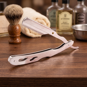 Maclura Professional Stainless Steel Straight <b>Razor</b> with 2Cr13 Stainless Steel Handle Single Blade <b>for</b> <b>Men</b> Barber Shop Use - Product Image 3