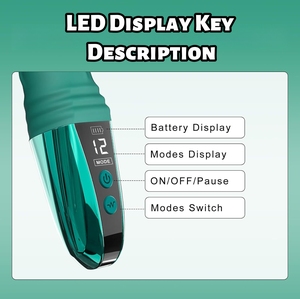 Vibratore di Alta Qualità con 12 Modalità di Vibrazione per Donne, Dildo con <span class=keywords><strong>Ricarica</strong></span> Magnetica e Schermo LCD, Giocattoli Sessuali per Donne - Product Image 5