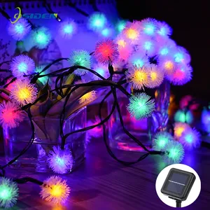 Osiden Vòng Bóng Globe Fluffy Trắng Năng Lượng Mặt Trời Chuỗi Lights 5M20LED Tường Nhà Hàng Patios Yard Vòng Hoa Đèn LED Cây Giáng Sinh