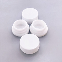 Verre blanc 3ml 5ml 7ml 9ml Pot d'extrait Récipients en verre concentré Récipients en céramique à l'épreuve des enfants Couvercle lisse et brillant Pot résistant aux enfants
