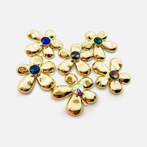 Tùy Chỉnh Kim Loại Khóa Cho Giày Mạ Vàng Kích Thước Lớn Thạch Phần Cứng Cho Túi Xách Quần Áo Trang Trí Khóa Phụ Kiện - Product Image 4