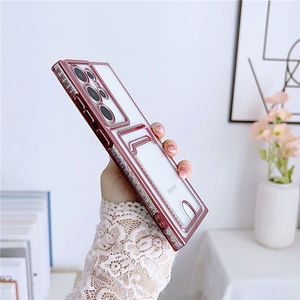 Para <span class=keywords><strong>Samsung</strong></span> Galaxy <span class=keywords><strong>Note</strong></span> 20 Ultra S23 S22 S21 <span class=keywords><strong>S20</strong></span>, billetera transparente suave, tarjetero de TPU, funda para teléfono - Product Image 5