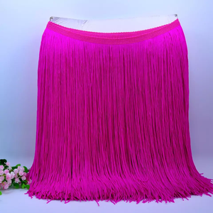 Groothandel 12 "30Cm Meer Kleuren Zijdeachtig Chainette Nylon Dubbele Dikte Dansjurk Kwastje Franje Voor Decoratie - Product Image 2