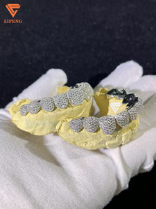 Lifeng Jewelry <strong>Custom</strong> Hiphop Rapper Diamond <strong>Grillz</strong> Iced Out Perm Cut 925 Sterling Silver Moissanite <strong>Grillz</strong> for Men - Product Image 5