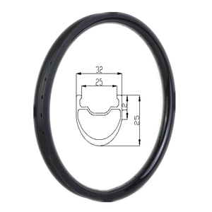 Cerchio di bicicletta 32 Larghezza <span class=keywords><strong>Mountain</strong></span> <span class=keywords><strong>Bike</strong></span> 25 millimetri di Profondità Asimmetrico 406 Tubeless Rim - Product Image 1