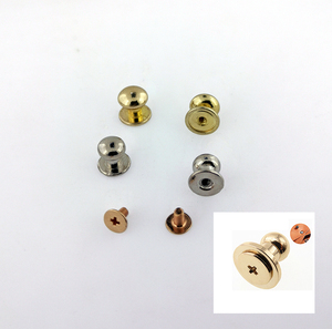Parafusos e Rebites Redondos Ajustáveis Vintage OEM de Latão Sólido para Acessórios de Botões de Cintos e Bolsas de Couro - Product Image 2