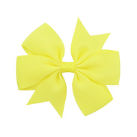 Nœuds en ruban gros-grain uni en polyester faits à la main, style européen-américain, accessoires de cheveux pour fête, boutique pour filles, Pin Wheel
