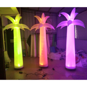 Belle nouvelle lumière LED de décor de ballon de palmier gonflable d'Oxford avec le ventilateur pour la promotion de partie et d'événement - Product Image 3