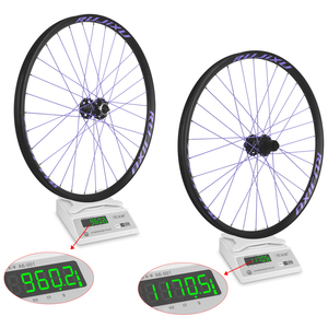 Jeu de roues de vélo de montagne RUJIXU Premium Black Ring Purple Spokes, 24-<span class=keywords><strong>29</strong></span> <span class=keywords><strong>pouces</strong></span>, alliage d'aluminium, clincher/<span class=keywords><strong>tubeless</strong></span>, frein à disque, jante 20 mm - Product Image 6