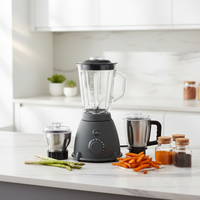 Penjualan Terlaris Penggiling Kaca 500w Wadah Stainless Steel Peralatan Dapur Elektrik Penghancur Buah Smoothie Mixer Juicer Blender