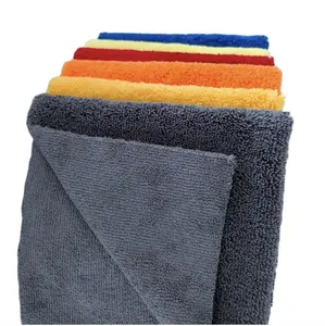 Super absorbent long and short pile microfiber towel 400 gsm edgeless microfiber cleaning cloth for car wash