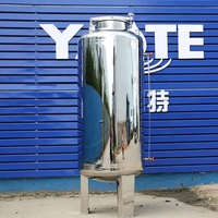 Mini petit réservoir d'eau stérile d'acier inoxydable du stockage 304 de l'équipement industriel 1000L de conteneur d'eau de débit