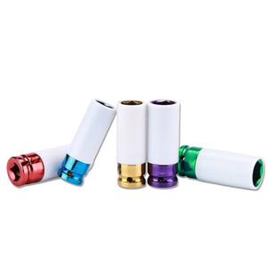 Jeu de douilles à chocs anti-rayures 5 pièces 15-22 mm 1/2 pouce, conception à paroi mince avec douilles de protection codées par couleur, empêche les dommages aux roues - Product Image 3