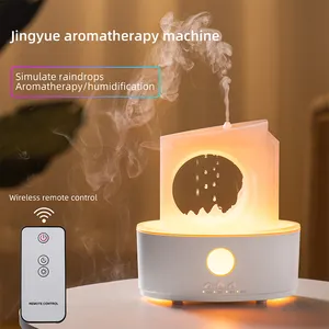 HonSun 2024 new products christmas gifts 3 colors night lamp calming raindrop bedroom air humidifier water drop aroma diffuser