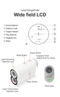 Vente en gros télémètre laser 600M écran LCD portable USB longue distance mètres télémètre de golf