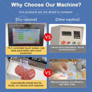 Máquina Automática OCEAN de Alta Velocidad para Hacer Etiquetas Colgantes de Tela con Ojales y Atar Cuerdas - Product Image 5