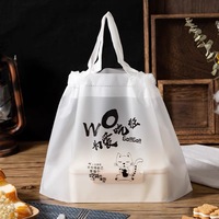 Sacs à emporter en plastique opaque avec logo personnalisé Emballage de restaurant avec fermeture à cordon de serrage interdictions de livraison de nourriture