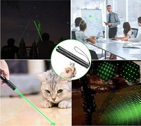 Pointeur laser vert en alliage d'aluminium, longue portée, multi-effets étoilés pour les présentations pédagogiques
