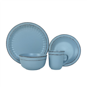 Service de <span class=keywords><strong>vaisselle</strong></span> de luxe en céramique, ensemble de 16 pièces de couleur <span class=keywords><strong>ancienne</strong></span> mode avec gaufrage - Product Image 1