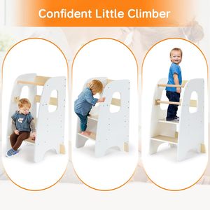 Toddler Standing Tower, 3-Adjustable Height Kitchen <b>Step</b> <b>Stool</b> - Product Image 2