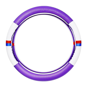 Funda para Volante de Coche, 37-39 cm, Color Morado con Rayas Blancas y Azules, para Uso en Automóviles - Product Image 2